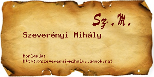 Szeverényi Mihály névjegykártya
